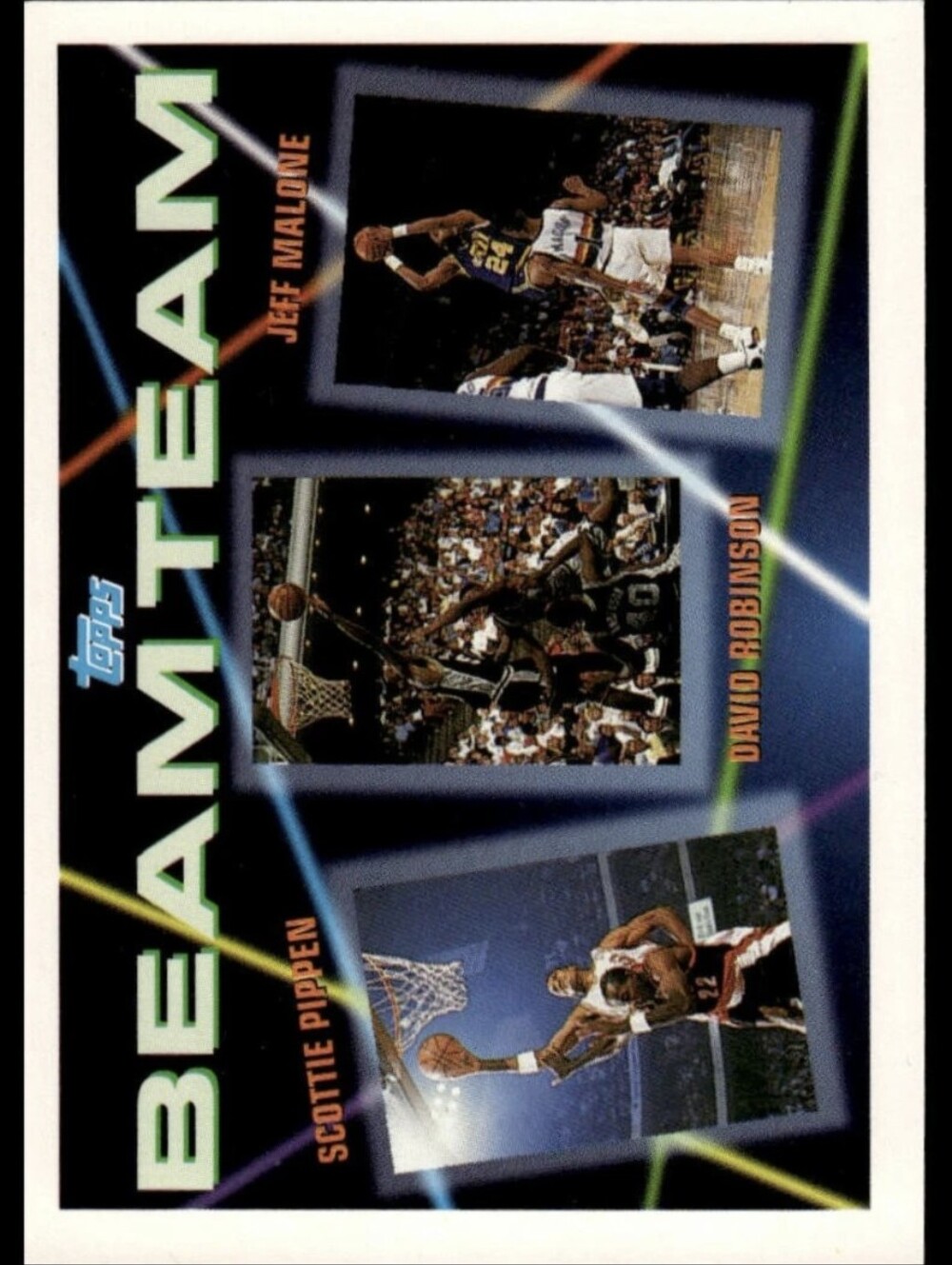 Jeff Malone David Robinson Scottie Pippen 1993 TOPPS BEAM TEAM